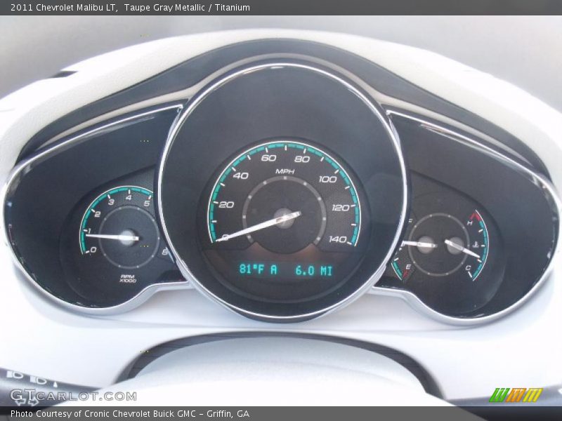 Taupe Gray Metallic / Titanium 2011 Chevrolet Malibu LT