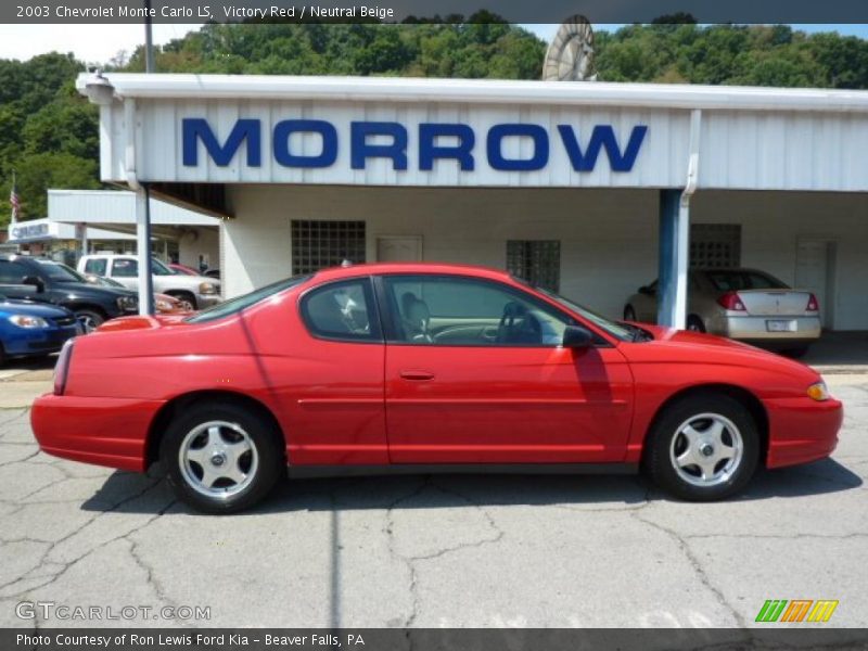Victory Red / Neutral Beige 2003 Chevrolet Monte Carlo LS