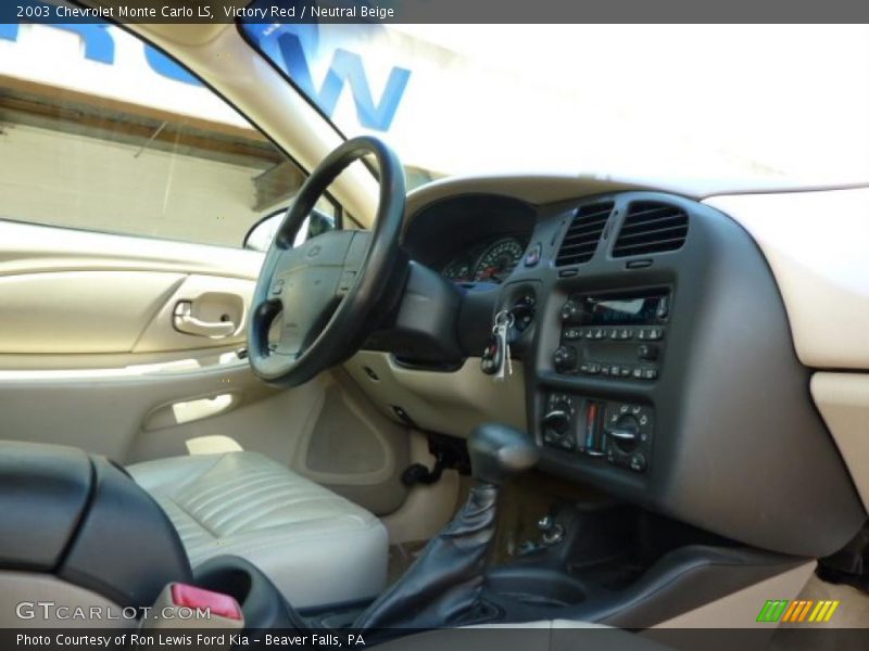 Victory Red / Neutral Beige 2003 Chevrolet Monte Carlo LS