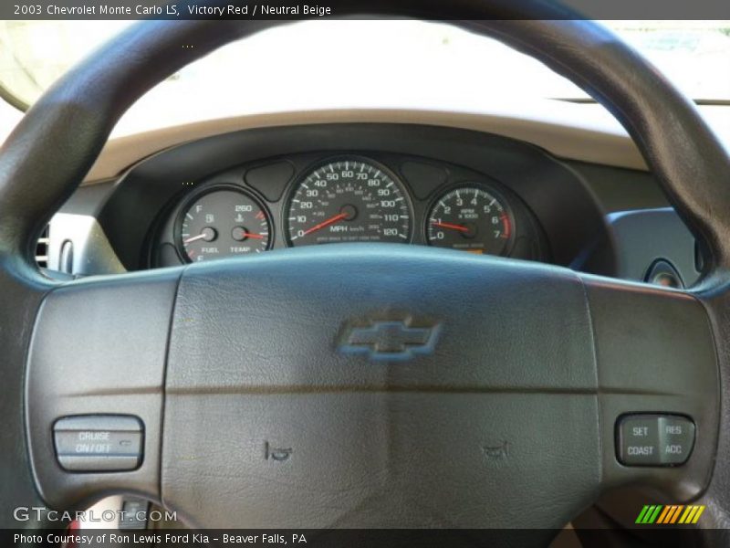 Victory Red / Neutral Beige 2003 Chevrolet Monte Carlo LS