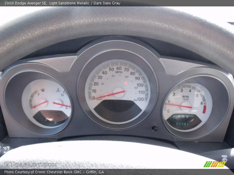 Light Sandstone Metallic / Dark Slate Gray 2009 Dodge Avenger SE