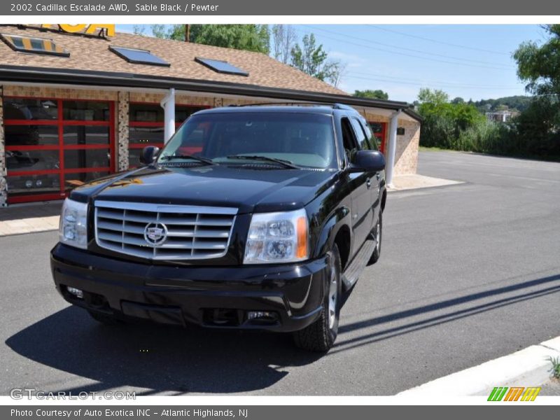 Sable Black / Pewter 2002 Cadillac Escalade AWD