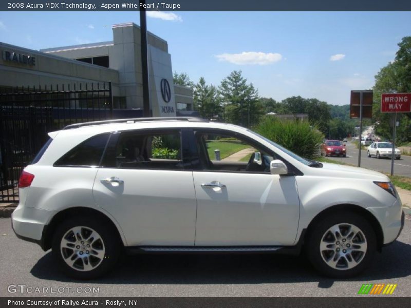 Aspen White Pearl / Taupe 2008 Acura MDX Technology