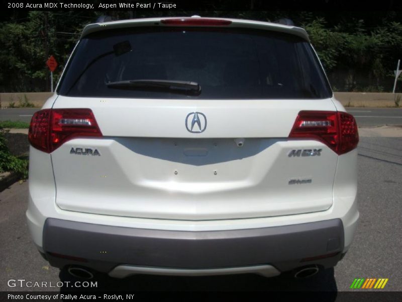 Aspen White Pearl / Taupe 2008 Acura MDX Technology