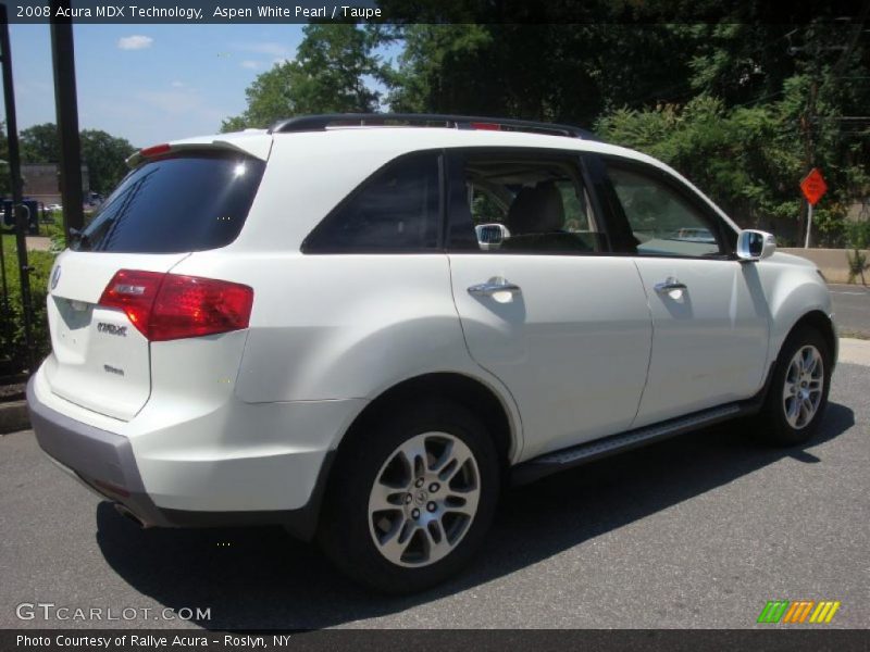 Aspen White Pearl / Taupe 2008 Acura MDX Technology