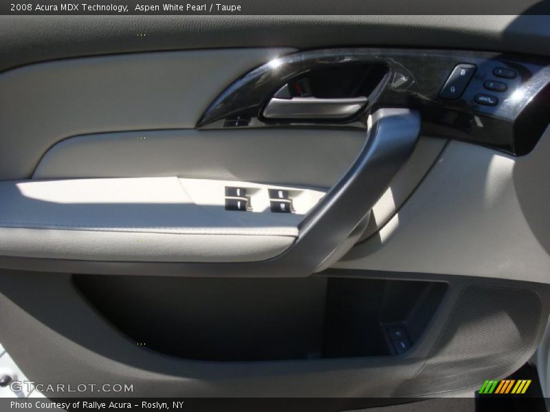 Aspen White Pearl / Taupe 2008 Acura MDX Technology