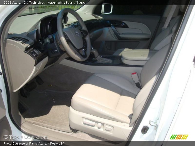 Aspen White Pearl / Taupe 2008 Acura MDX Technology