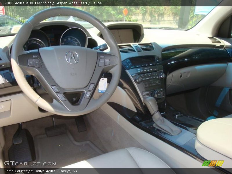 Aspen White Pearl / Taupe 2008 Acura MDX Technology