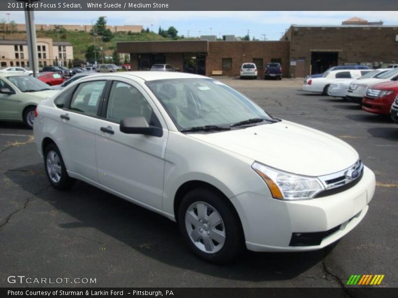 White Suede / Medium Stone 2011 Ford Focus S Sedan
