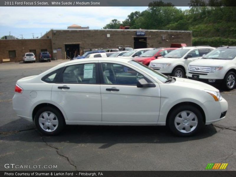 White Suede / Medium Stone 2011 Ford Focus S Sedan