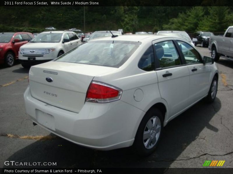 White Suede / Medium Stone 2011 Ford Focus S Sedan