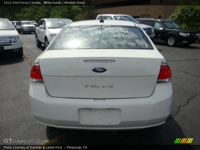 White Suede / Medium Stone 2011 Ford Focus S Sedan