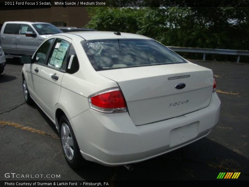 White Suede / Medium Stone 2011 Ford Focus S Sedan