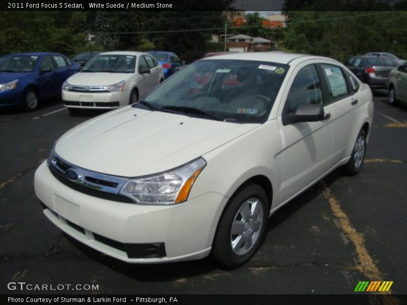 White Suede / Medium Stone 2011 Ford Focus S Sedan
