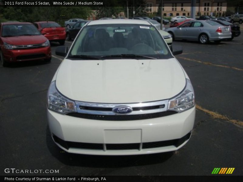 White Suede / Medium Stone 2011 Ford Focus S Sedan