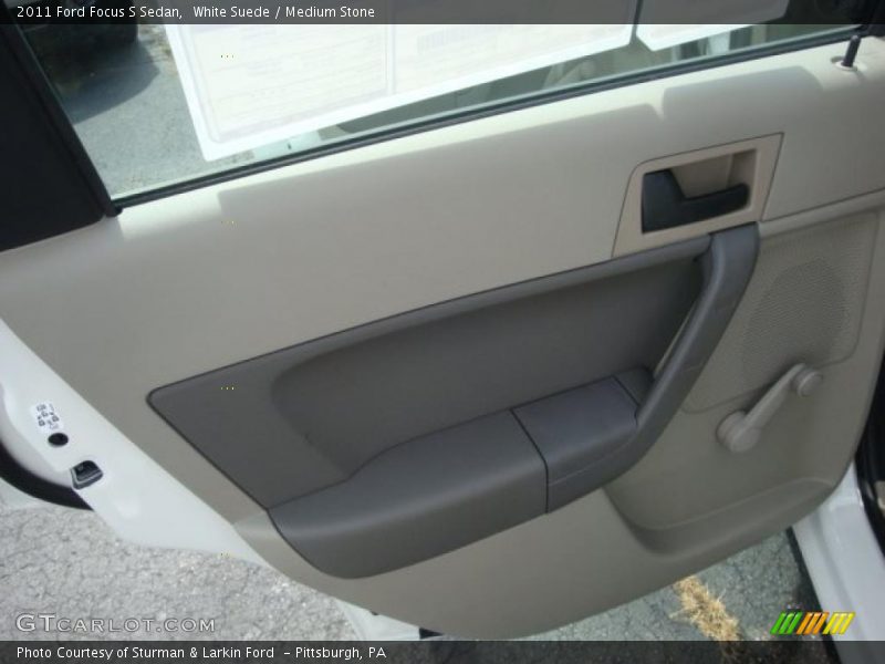 White Suede / Medium Stone 2011 Ford Focus S Sedan