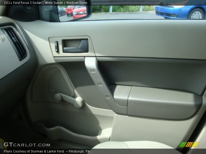 White Suede / Medium Stone 2011 Ford Focus S Sedan