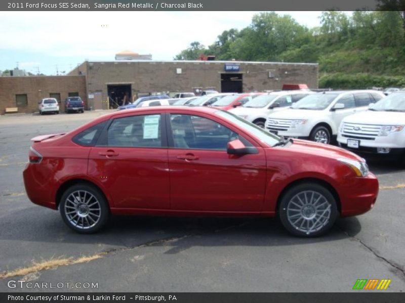 Sangria Red Metallic / Charcoal Black 2011 Ford Focus SES Sedan