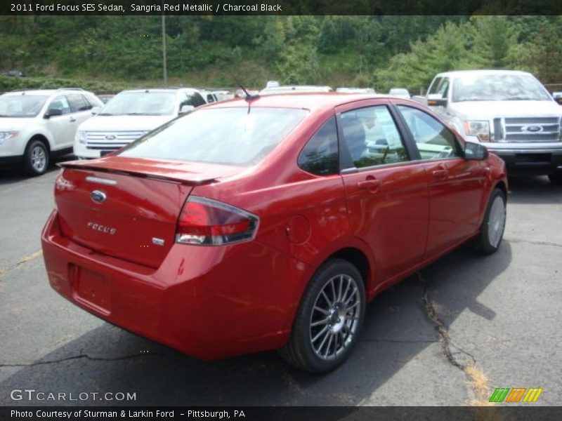 Sangria Red Metallic / Charcoal Black 2011 Ford Focus SES Sedan