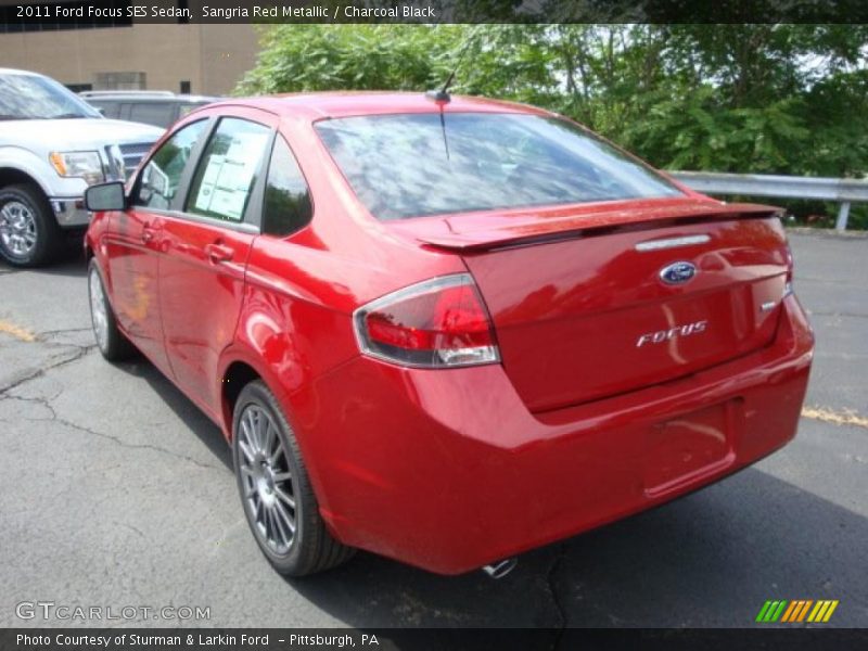 Sangria Red Metallic / Charcoal Black 2011 Ford Focus SES Sedan