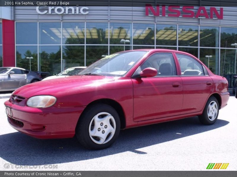 Classic Red / Beige 2001 Kia Sephia