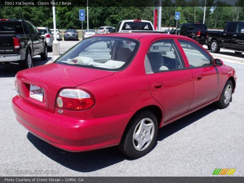 Classic Red / Beige 2001 Kia Sephia