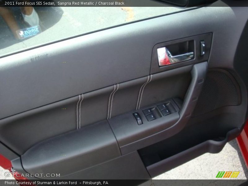 Sangria Red Metallic / Charcoal Black 2011 Ford Focus SES Sedan