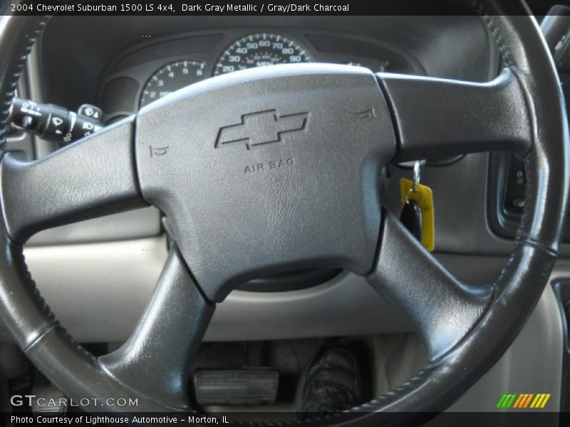 Dark Gray Metallic / Gray/Dark Charcoal 2004 Chevrolet Suburban 1500 LS 4x4