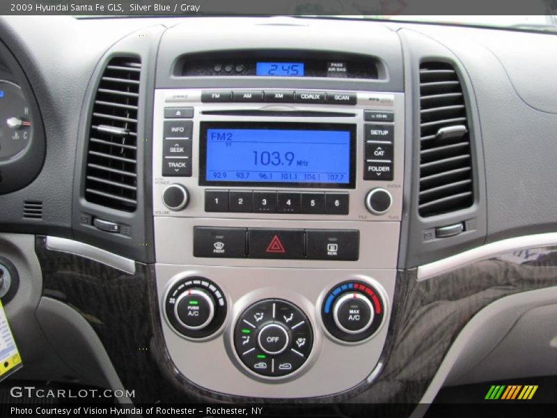 Silver Blue / Gray 2009 Hyundai Santa Fe GLS