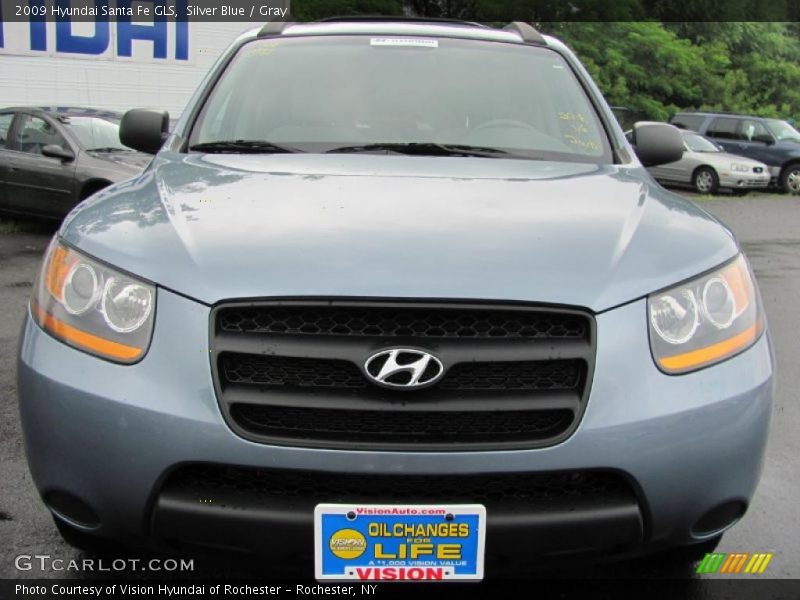 Silver Blue / Gray 2009 Hyundai Santa Fe GLS