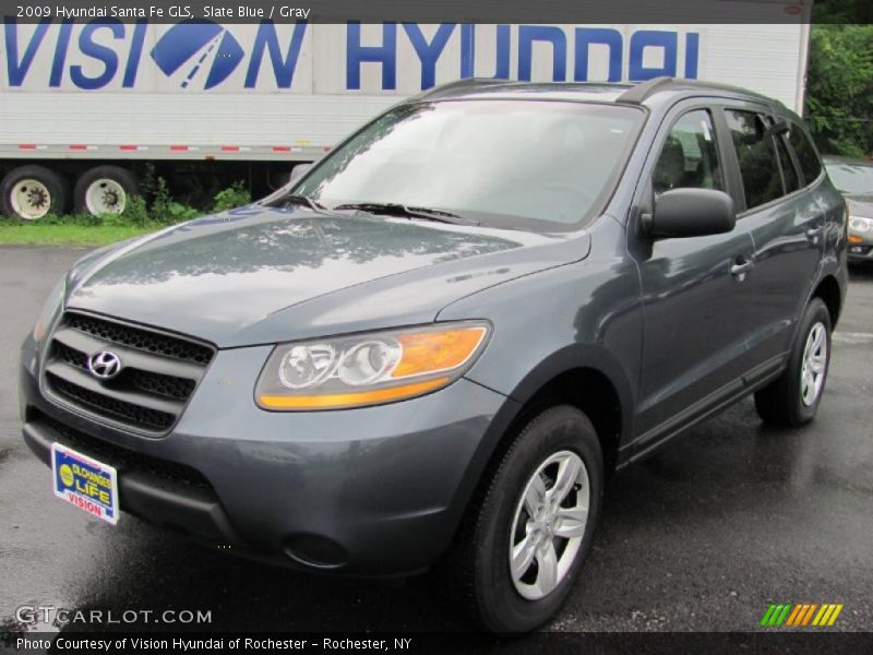 Slate Blue / Gray 2009 Hyundai Santa Fe GLS