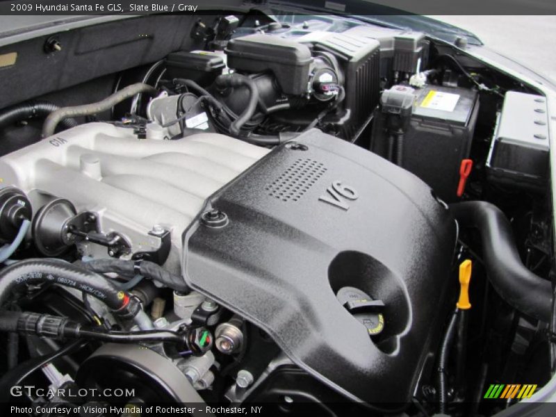 Slate Blue / Gray 2009 Hyundai Santa Fe GLS