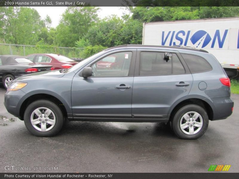 Slate Blue / Gray 2009 Hyundai Santa Fe GLS