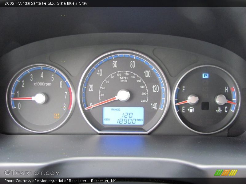 Slate Blue / Gray 2009 Hyundai Santa Fe GLS