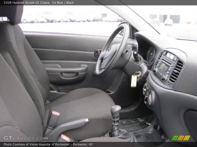 Ice Blue / Black 2008 Hyundai Accent GS Coupe