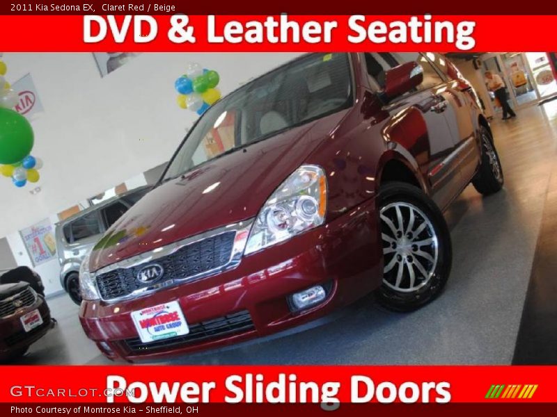 Claret Red / Beige 2011 Kia Sedona EX
