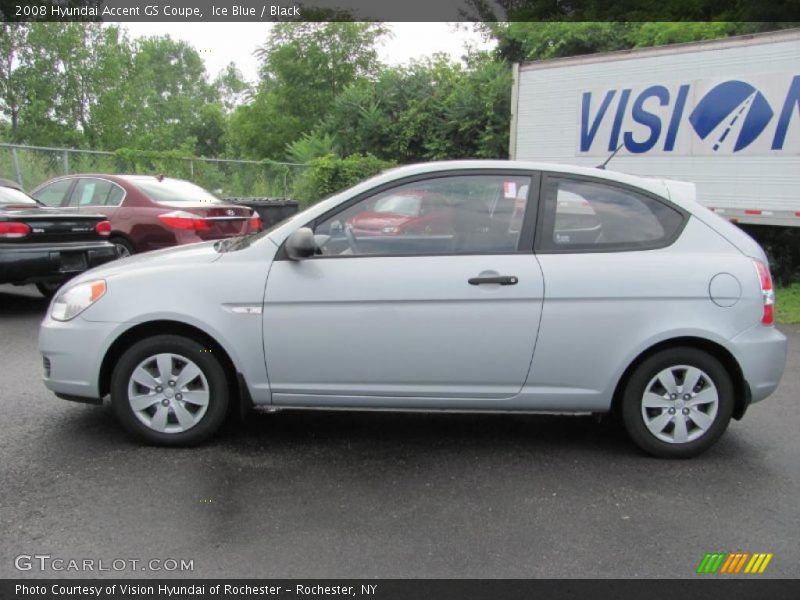Ice Blue / Black 2008 Hyundai Accent GS Coupe