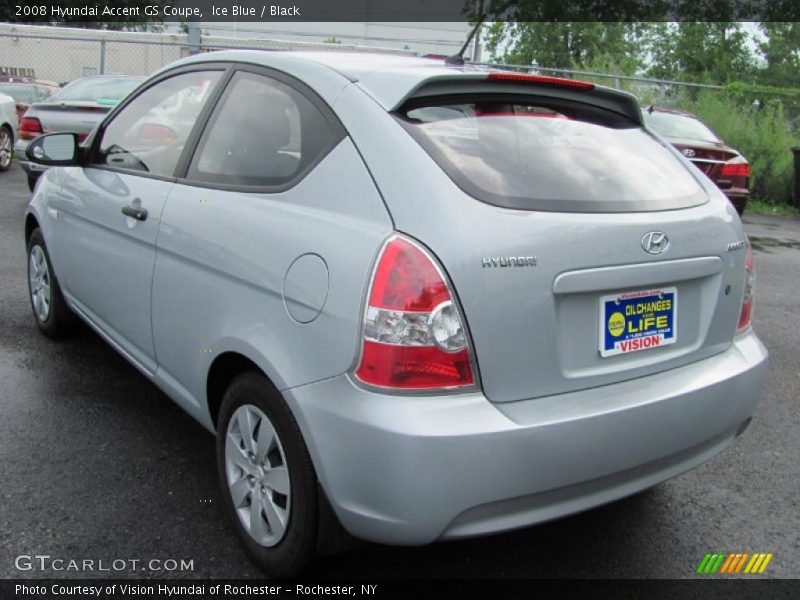 Ice Blue / Black 2008 Hyundai Accent GS Coupe