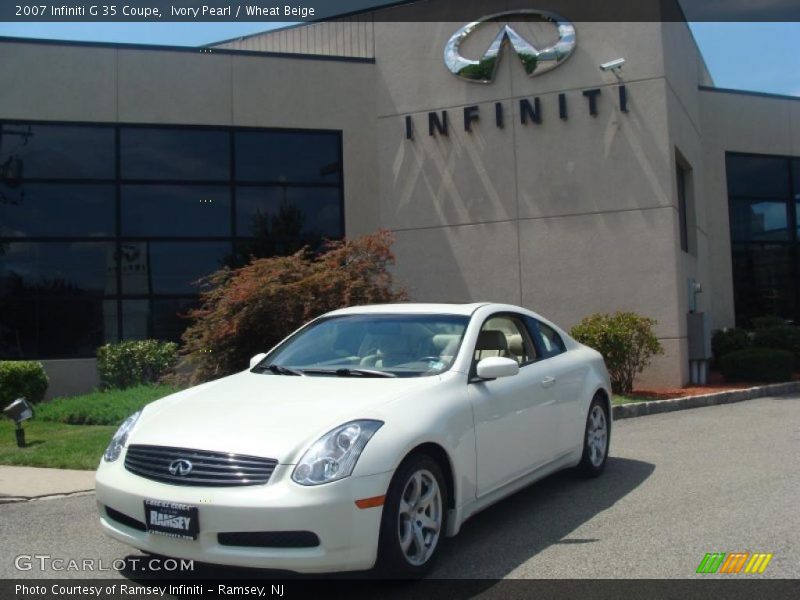 Ivory Pearl / Wheat Beige 2007 Infiniti G 35 Coupe