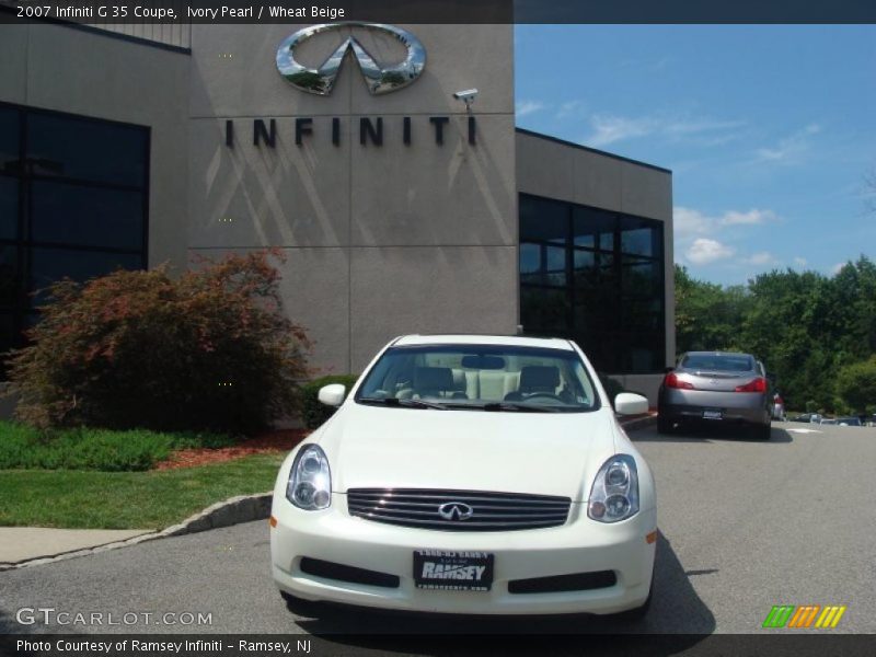 Ivory Pearl / Wheat Beige 2007 Infiniti G 35 Coupe