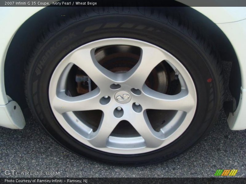 Ivory Pearl / Wheat Beige 2007 Infiniti G 35 Coupe