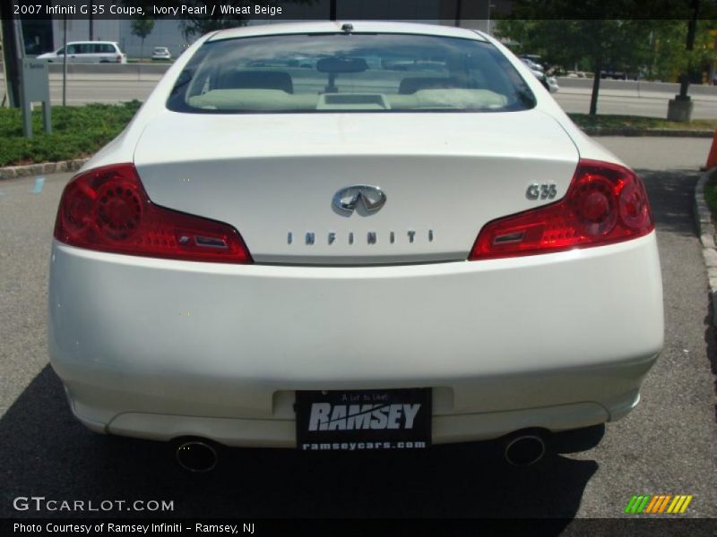 Ivory Pearl / Wheat Beige 2007 Infiniti G 35 Coupe