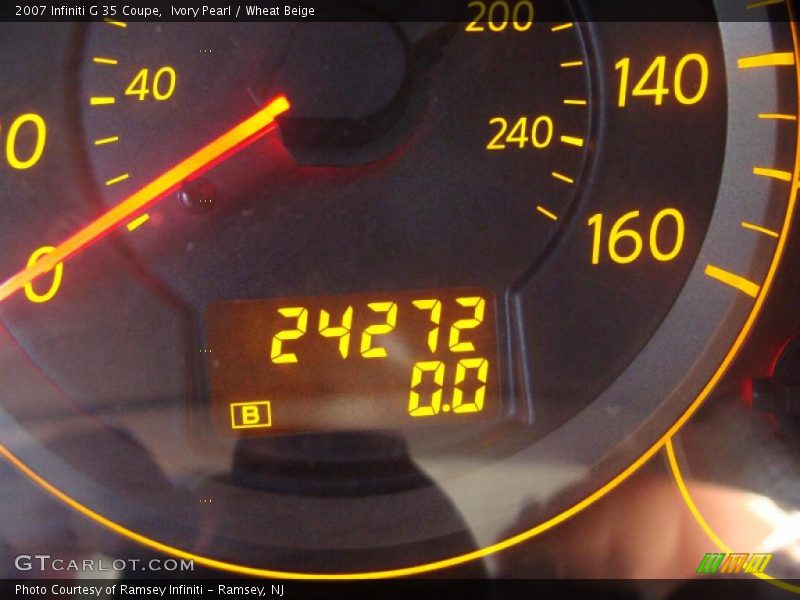 Ivory Pearl / Wheat Beige 2007 Infiniti G 35 Coupe