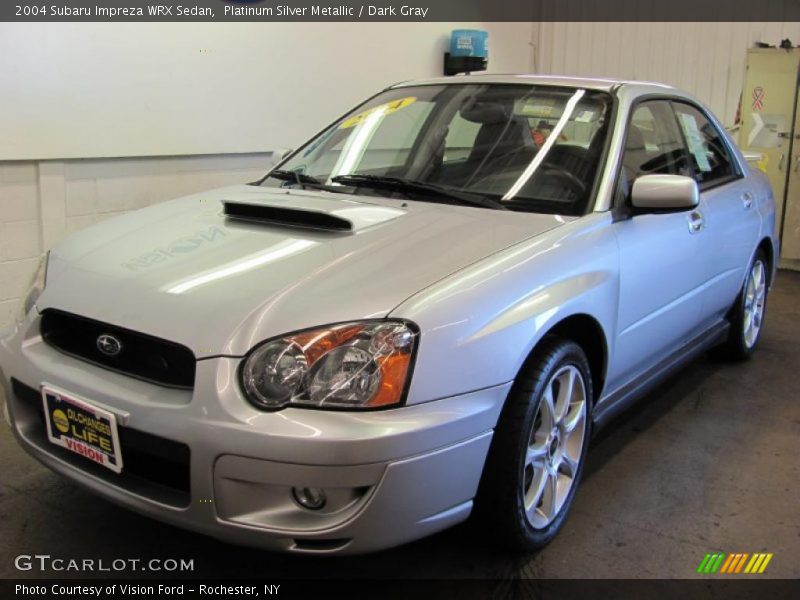 Platinum Silver Metallic / Dark Gray 2004 Subaru Impreza WRX Sedan