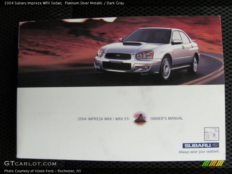 Platinum Silver Metallic / Dark Gray 2004 Subaru Impreza WRX Sedan