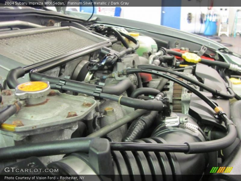 Platinum Silver Metallic / Dark Gray 2004 Subaru Impreza WRX Sedan