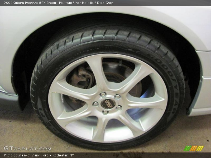 Platinum Silver Metallic / Dark Gray 2004 Subaru Impreza WRX Sedan