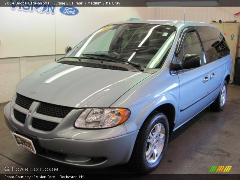Butane Blue Pearl / Medium Slate Gray 2004 Dodge Caravan SXT