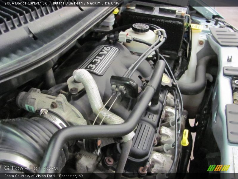 Butane Blue Pearl / Medium Slate Gray 2004 Dodge Caravan SXT