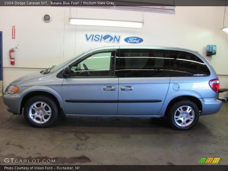 Butane Blue Pearl / Medium Slate Gray 2004 Dodge Caravan SXT